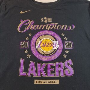 Nike NBA Los Angeles‎ Lakers 2020 Champions T Shirt Black Graphic Tee
